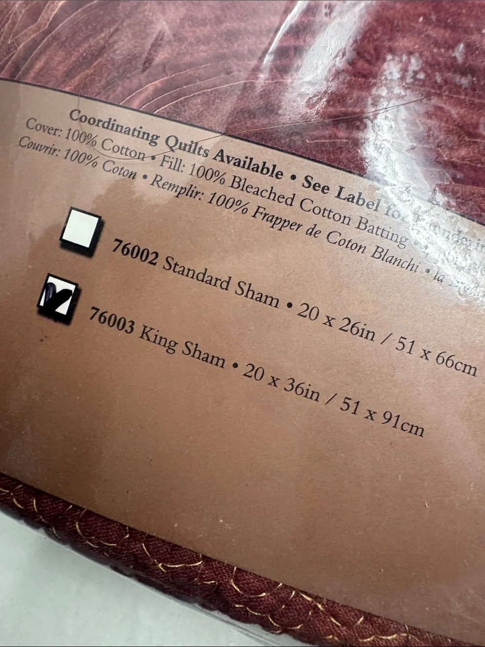 VINTAGE DONNA SHARP KING PILLOW SHAMS RED DESERT LOT / PAIR OF 2 QUILTED